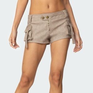 NWT Edikted Vegan Leather Women's Shorts